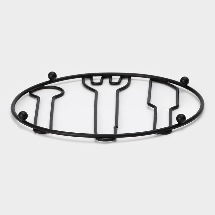 Подставка под горячее на ножках &laquo;Столовые приборы&raquo;, 20&times;20&times;2 см