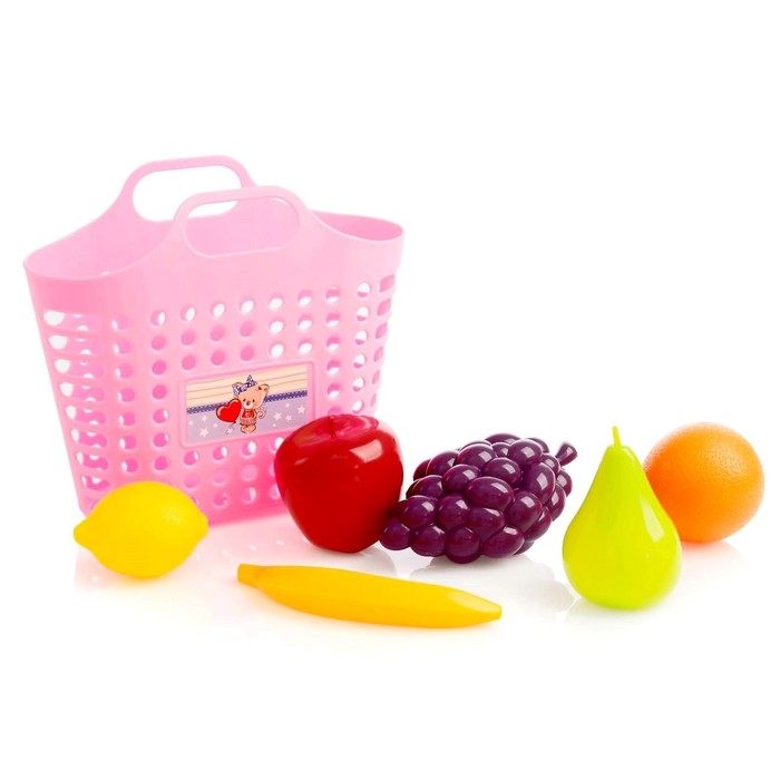 Игровой набор &laquo;Фруктовая корзинка&raquo; 7 предметов, цвета МИКС