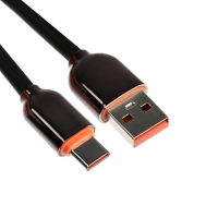Кабель Type-C - USB, 6 A, оплётка PVC, 1 метр, чёрный Кабель Type-C - USB, 6 A, оплётка PVC, 1 метр, чёрный