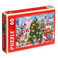 Новый год! Пазл &laquo;Дед Мороз и гномики&raquo;, 60 элементов
