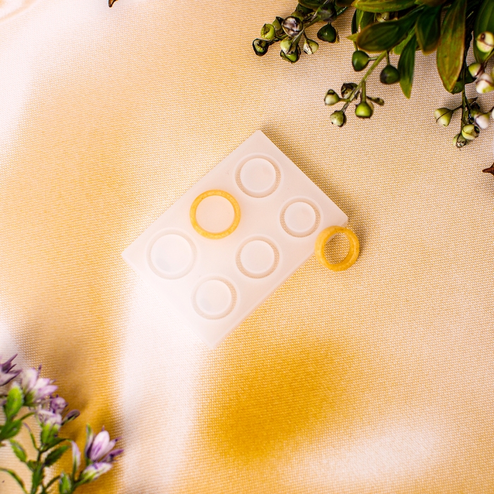 Форма силиконовая универсальная «Кольцо» 6 форм, размер 1 шт. — 2 см; 1,8 см Форма силиконовая универсальная «Кольцо» 6 форм, размер 1 шт. — 2 см; 1,8 см