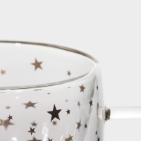 Кружка стеклянная с двойными стенками Доляна &laquo;Дуо. Звёзды&raquo;, 160 мл, 12,5&times;9&times;7,5 см