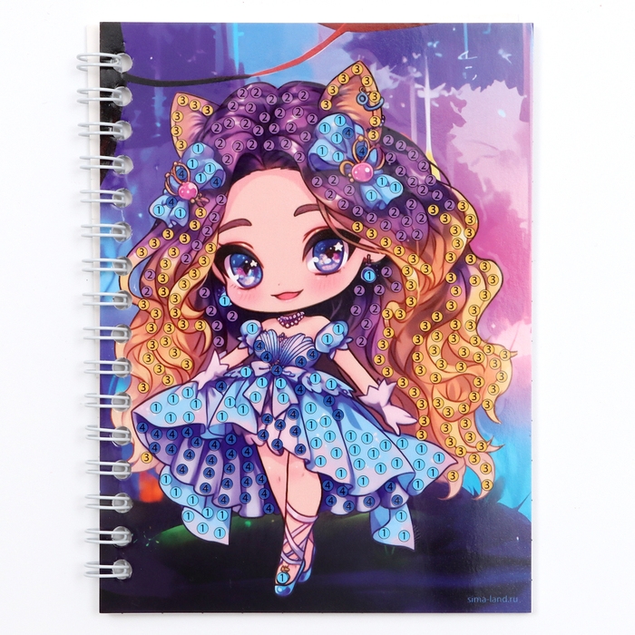 Алмазная мозаика с частичным заполнением для детей на блокноте «Модница», 11 х 15 см, 48 листов Алмазная мозаика с частичным заполнением для детей на блокноте «Модница», 11 х 15 см, 48 листов