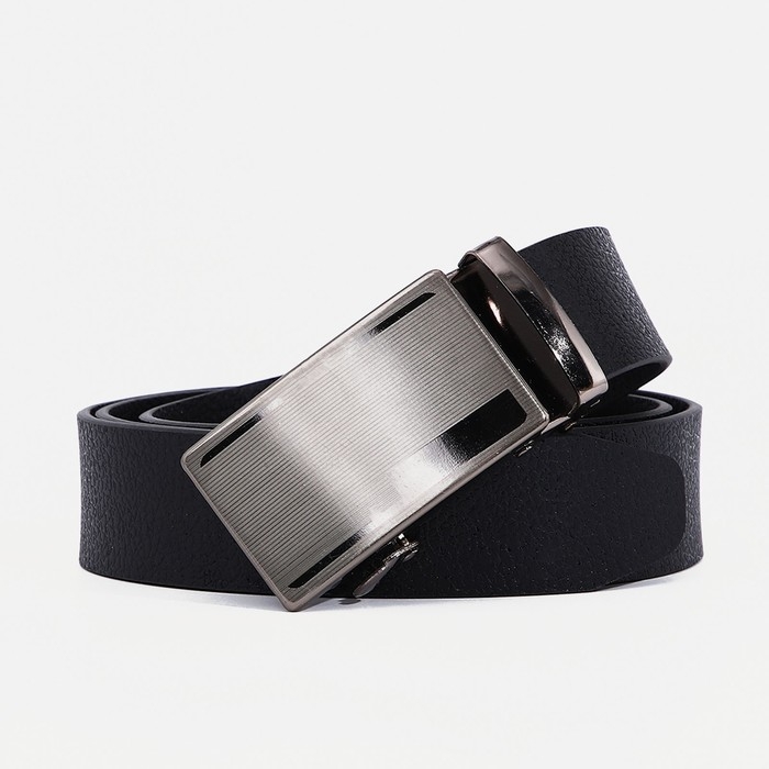 Ремень мужской, ширина 3,5 см, пряжка автомат, цвет чёрный Ремень мужской, ширина 3,5 см, пряжка автомат, цвет чёрный