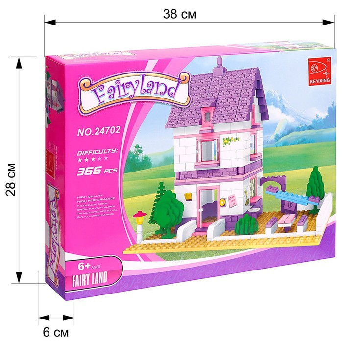 Конструктор &laquo;Дом с площадкой&raquo;, 366 деталей