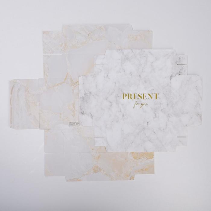 Коробка подарочная складная, упаковка, &laquo;Мрамор&raquo;, 21 х 15 х 7 см