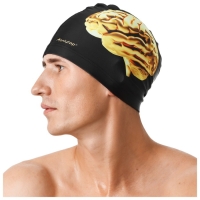 Шапочка для плавания ONLYTOP, тканевая, обхват 54-60 см, цвет чёрный Шапочка для плавания ONLYTOP, тканевая, обхват 54-60 см, цвет чёрный