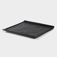 Блюдо фарфоровое для подачи Magistro Pietra lunare, 27,5×27,5 см, цвет чёрный Блюдо фарфоровое для подачи Magistro Pietra lunare, 27,5×27,5 см, цвет чёрный