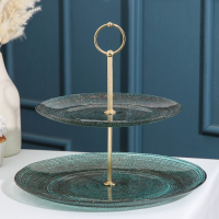 Блюдо 2-х ярусное Inspiration, d=21/28 см, цвет бирюзовый Блюдо 2-х ярусное Inspiration, d=21/28 см, цвет бирюзовый