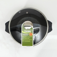 Кастрюля &laquo;Гранит Star&raquo;, 4 л, d=24 см, h= 12 см, антипригарное покрытие, цвет чёрный