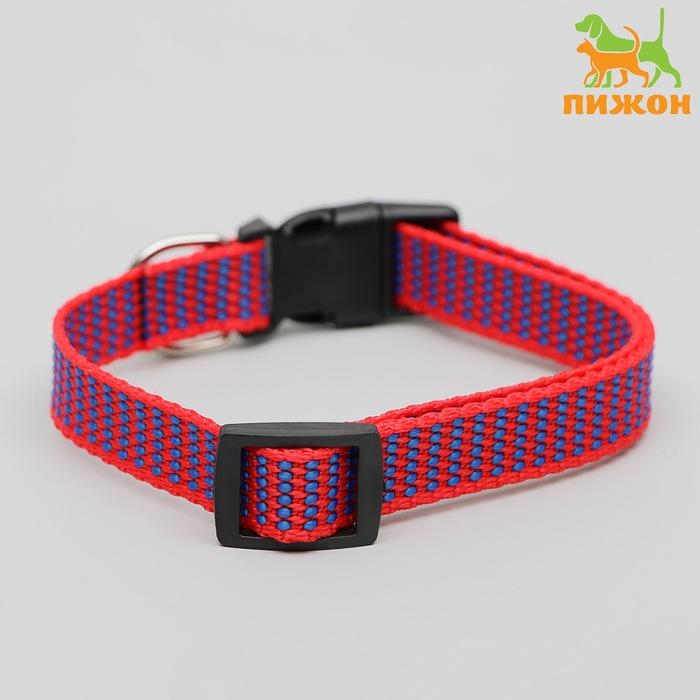 Ошейник рифленый, 40 х 1,5 см, красно-синий Ошейник рифленый, 40 х 1,5 см, красно-синий