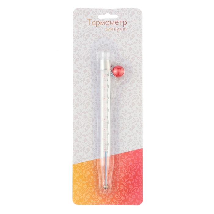 Термометр, градусник кулинарный, пищ Термометр, градусник кулинарный, пищ "Для кухни", от 20 до 200 °C, 20 см х 1.5 см
