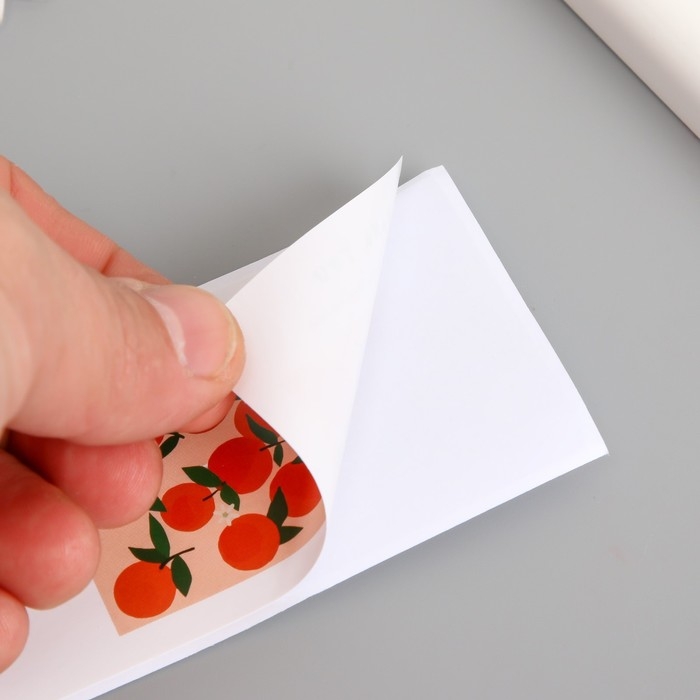 Наклейка бумага благодарность Наклейка бумага благодарность "Мандаринки" набор 50 шт 10х5 см