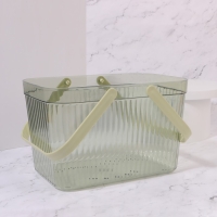 Органайзер для хранения, корзинка с ручками, 1 секция, 27 × 17 × 16,5 см, цвет полупрозрачный/МИКС Органайзер для хранения, корзинка с ручками, 1 секция, 27 × 17 × 16,5 см, цвет полупрозрачный/МИКС