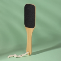 Пилка для ног &laquo;BAMBOO&raquo;, наждачная, двусторонняя, с подвесом, 25 см, бамбуковая