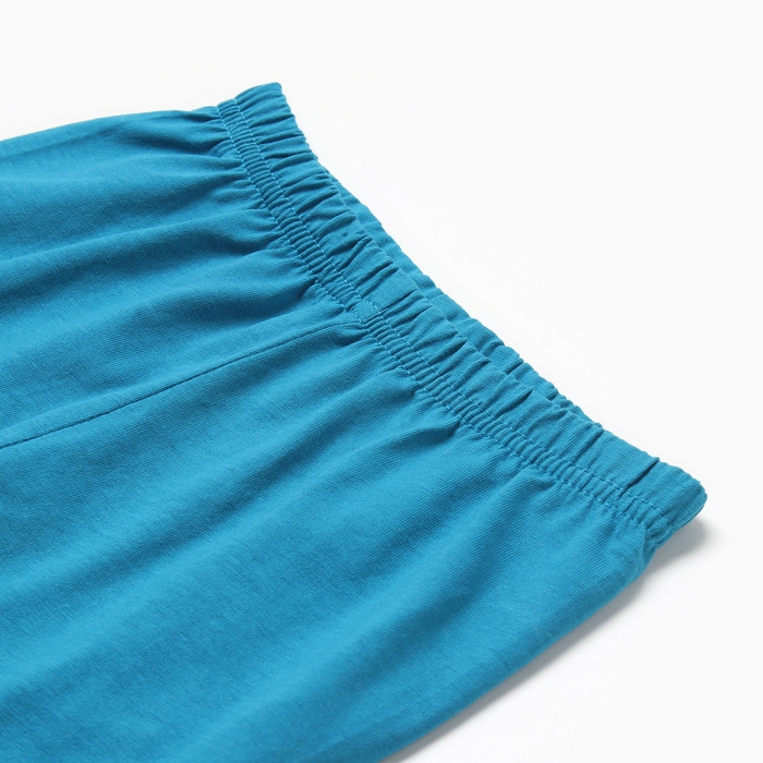 Комплект для мальчика (футболка/шорты), цвет серый/морской, рост 80 см