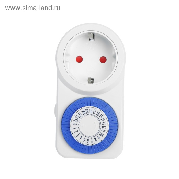 Розеточный механический таймер суточный Luazon Lighting, 16A, шаг 30 мин, 220 В Розеточный механический таймер суточный Luazon Lighting, 16A, шаг 30 мин, 220 В