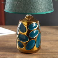 Лампа настольная керамика "Пузырьки" тёмно-зелёная с золотом Е14 40Вт 33х20х20 см Лампа настольная керамика "Пузырьки" тёмно-зелёная с золотом Е14 40Вт 33х20х20 см