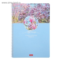 Тетрадь А4, 96 листов в клетку на гребне "Красота цветения", обложка мелованный картон, блок офсет, МИКС Тетрадь А4, 96 листов в клетку на гребне "Красота цветения", обложка мелованный картон, блок офсет, МИКС