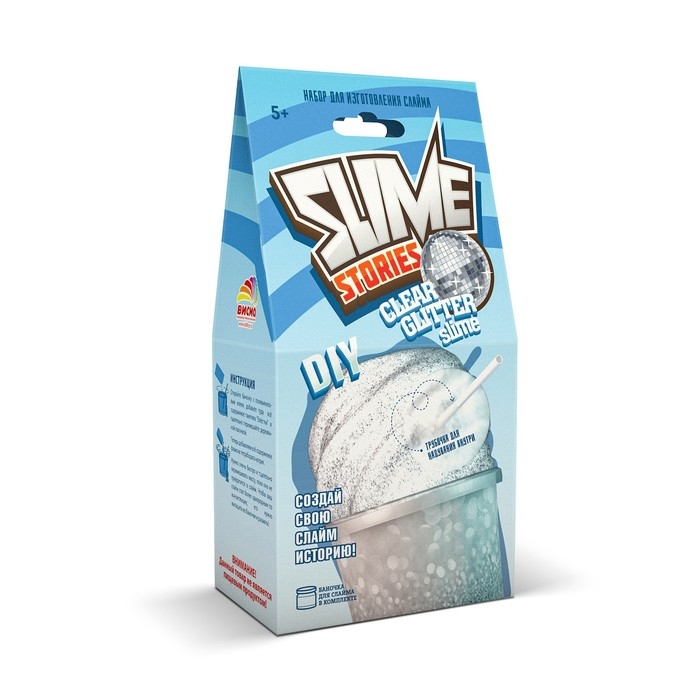Набор для опытов и экспериментов «Slime Stories. Clear glitter» серия «Юный химик» Набор для опытов и экспериментов «Slime Stories. Clear glitter» серия «Юный химик»