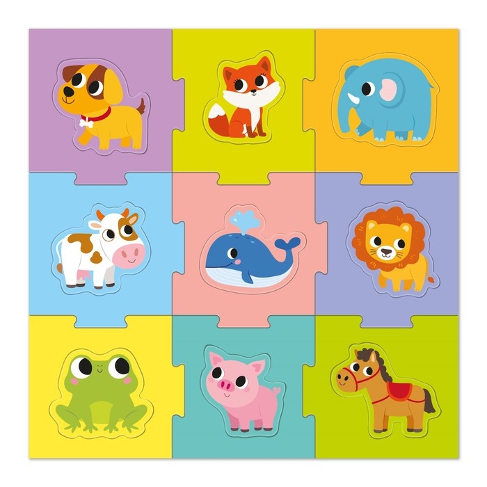 Пазлы в пластиковой упаковке &laquo;Весёлые зверята&raquo;, 18 деталей
