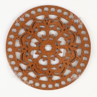 Донышко для вязания резное «Мандала», круг 15 см, хдф 3 мм Донышко для вязания резное «Мандала», круг 15 см, хдф 3 мм