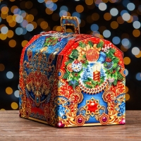 Подарочная коробка "Самоцветы" , Сундук , 28 х 20 х 25 см. Новый год