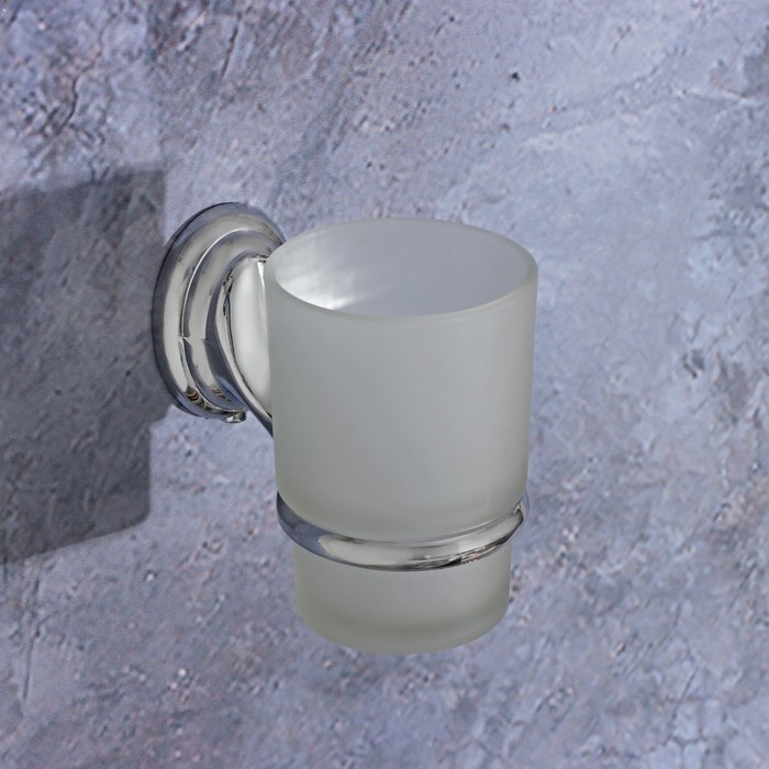 Стакан стеклянный матовый Штольц St&ouml;lz &laquo;Шарм&raquo;, с держателем