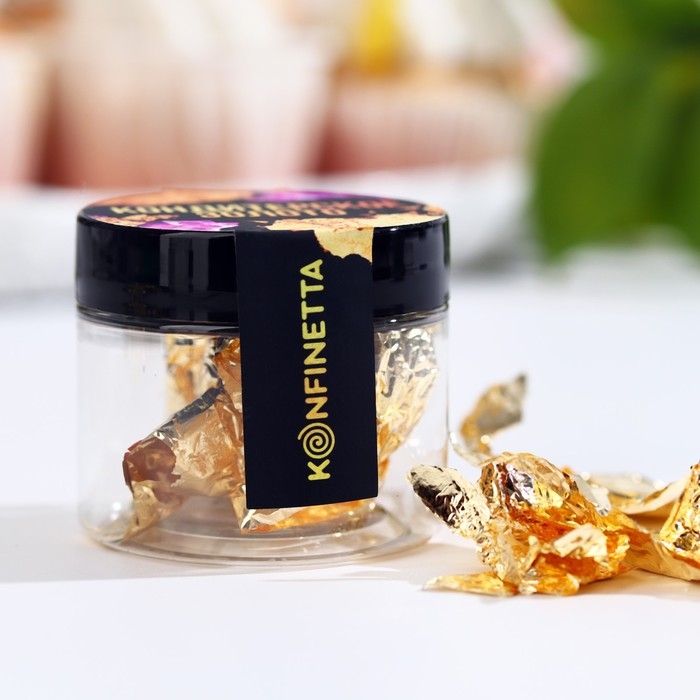 Кондитерское золото в банке для удаляемых украшений Кондитерское золото в банке для удаляемых украшений