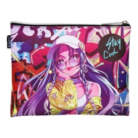 Папка для тетрадей А5, 245 х 200 х 10 мм, молния сверху, кож.зам, de VENTE Stay Cool, для девочек Папка для тетрадей А5, 245 х 200 х 10 мм, молния сверху, кож.зам, de VENTE Stay Cool, для девочек