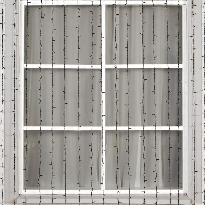 Гирлянда &laquo;Занавес&raquo; 2 &times; 9 м, IP44, УМС, тёмная нить, 1800 LED, свечение мульти, 220 В