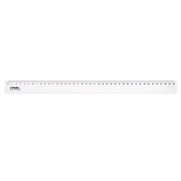 Линейка 40 см Стамм, пластиковая, прозрачная, бесцветная