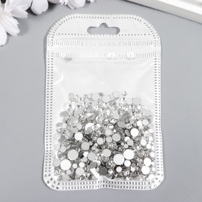 Декор для творчества стекло "Стразы усечённый конус. Прозрачные" d=1,5-6,5 мм набор 1000 шт