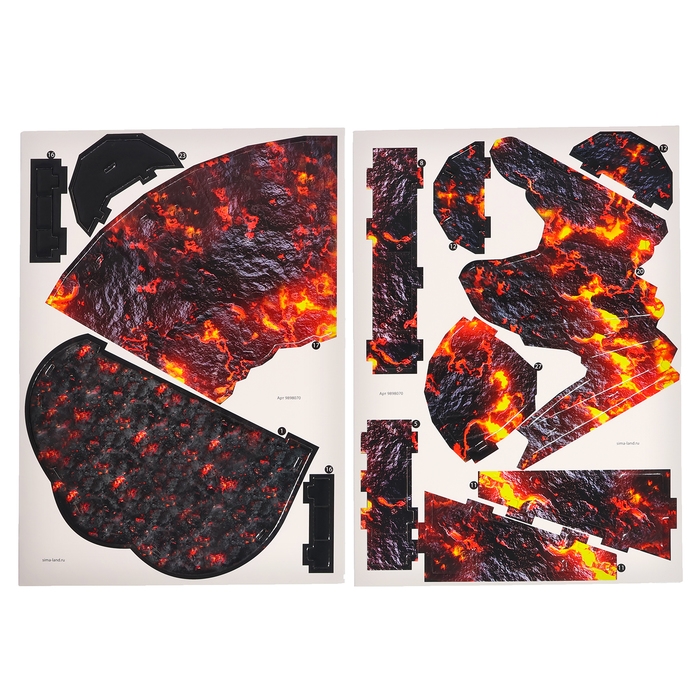 Конструтор из пенокартона «Строение вулкана», без ножниц и клея, 44 детали Конструтор из пенокартона «Строение вулкана», без ножниц и клея, 44 детали