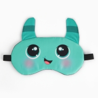 Маска для сна с ушками &laquo;Монстрик&raquo;, 19.3 х 15 см, цвет бирюзовый