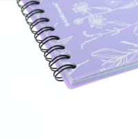 Блокнот на спирали А6, 80 листов, клетка , ErichKrause "Lavender", пластиковая обложка шелкография, блок офсет белизна 100% Блокнот на спирали А6, 80 листов, клетка , ErichKrause "Lavender", пластиковая обложка шелкография, блок офсет белизна 100%