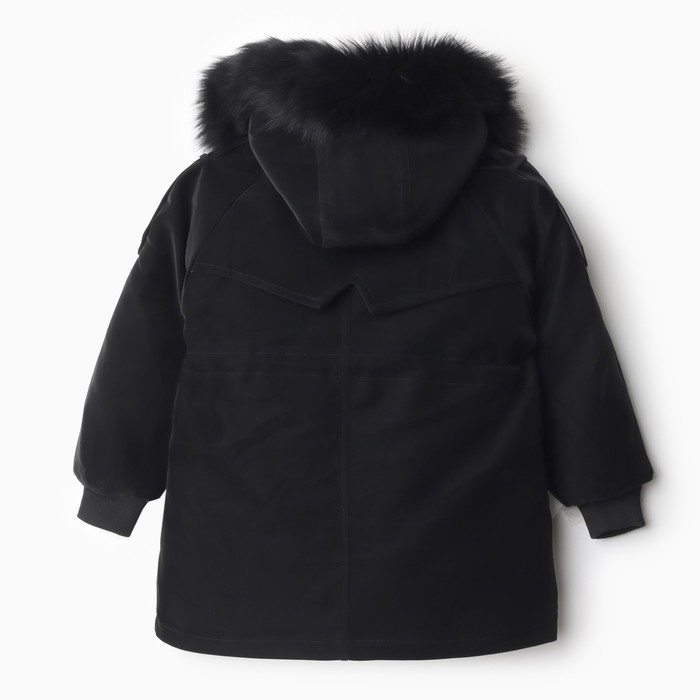 Куртка зимняя для девочек, цвет чёрный, рост 152-158 см