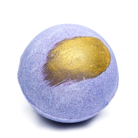 Бомбочка для ванны, фиолетовая, с золотой полоской, 110 г Бомбочка для ванны, фиолетовая, с золотой полоской, 110 г