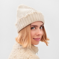 Шапка женская MINAKU, цвет молочный, р-р 56-58 Шапка женская MINAKU, цвет молочный, р-р 56-58