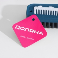 Щетка универсальная Доляна, с дополнительной щёткой для очистки ворса, 14&times;5,5&times;3,5 см, щетина 2 см