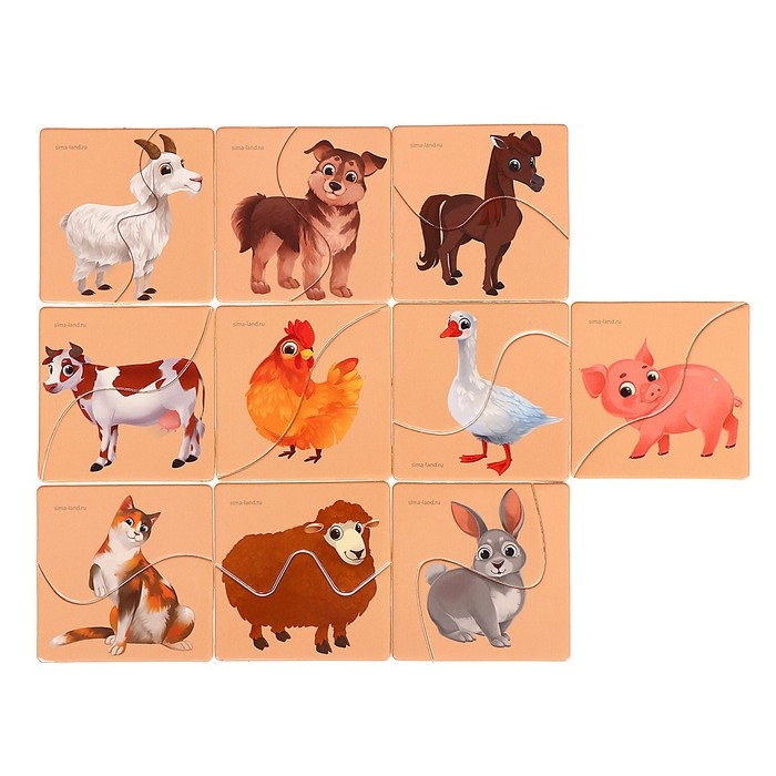 Разрезные картинки &laquo;Домашние животные&raquo;