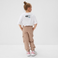 Брюки детские MINAKU, цвет бежевый, рост 128 см Брюки детские MINAKU, цвет бежевый, рост 128 см