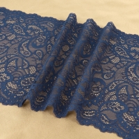 Кружевная эластичная ткань, 240 мм &times; 2,7 &plusmn; 0,5 м, цвет синий