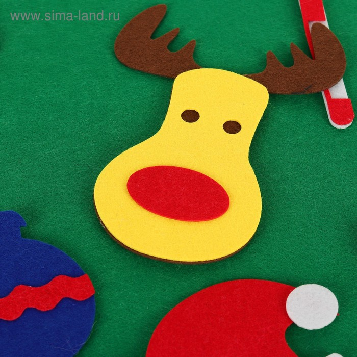 Игра из фетра &laquo;Ёлочка&raquo;, украшения на липучках, размер 95&times;70 см