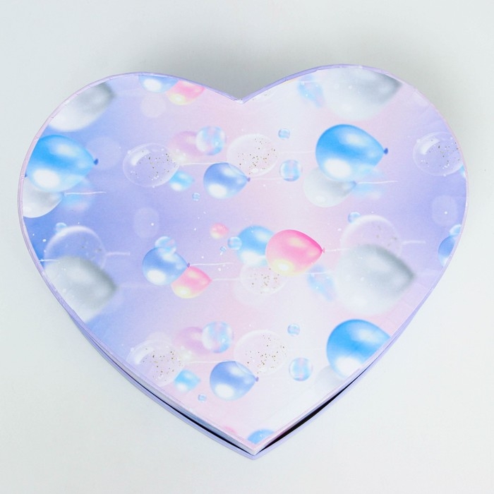 Набор коробок 3 в 1 сердца L:30.5x27.5x13.5 M:27.5x24x11.5 S:24.5x21x10 см