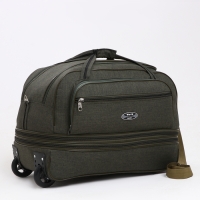 Сумка дорожная на колёсах, отдел на молнии, с увеличением, 2 наружных кармана, цвет хаки Сумка дорожная на колёсах, отдел на молнии, с увеличением, 2 наружных кармана, цвет хаки