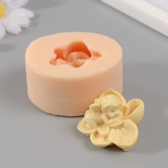 Молд силикон Молд силикон "Ангелочек Цветочек" 5х5х3 см МИКС