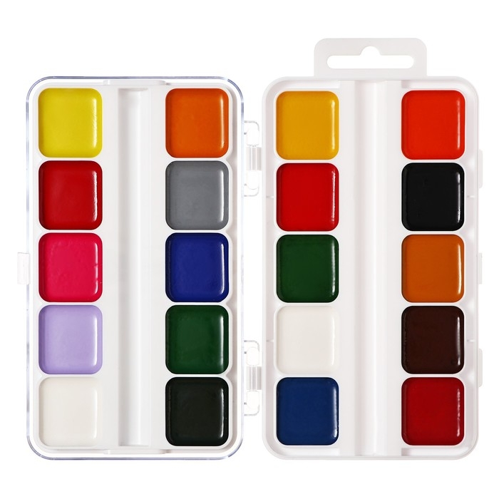 Акварель 20 цветов Calligrata, пластик, европодвеc Акварель 20 цветов Calligrata, пластик, европодвеc