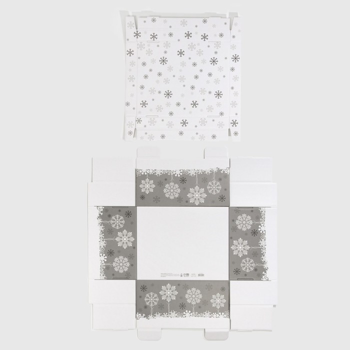 Коробка подарочная новогодняя складная &laquo;Let it snow&raquo;, 31,2 х 25,6 х 16,1 см, Новый год