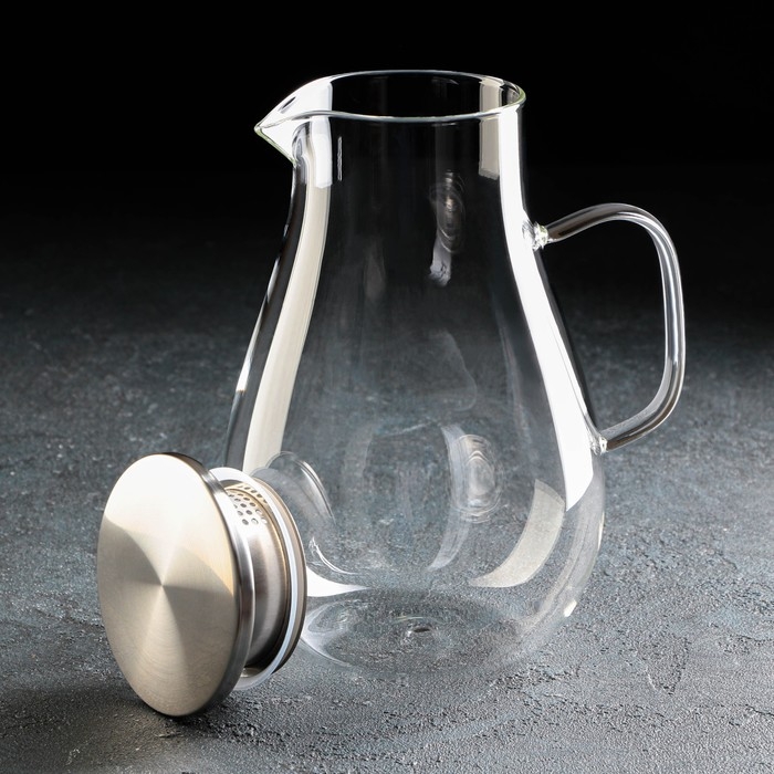 Набор для напитков из стекла Magistro &laquo;Стиль&raquo;, 5 предметов: кувшин 1,8 л, 4 кружки 300 мл